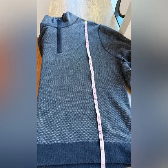 Vince Bird's Eye Wool & Cashmere Quarter Zip Sweater Size XL - Picture 4 of 7